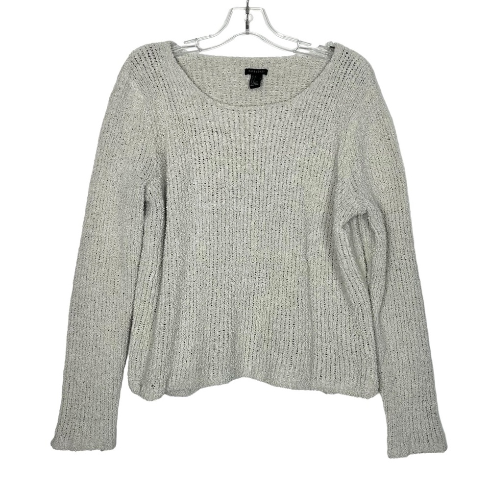 Forever 21 Off White Textured Sweater